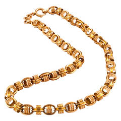 Antique Victorian Gold Link Necklace