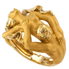 Carrera y Carrera Gold Figural Ring