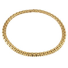 Tiffany & Co. Basket Weave Gold Link Necklace