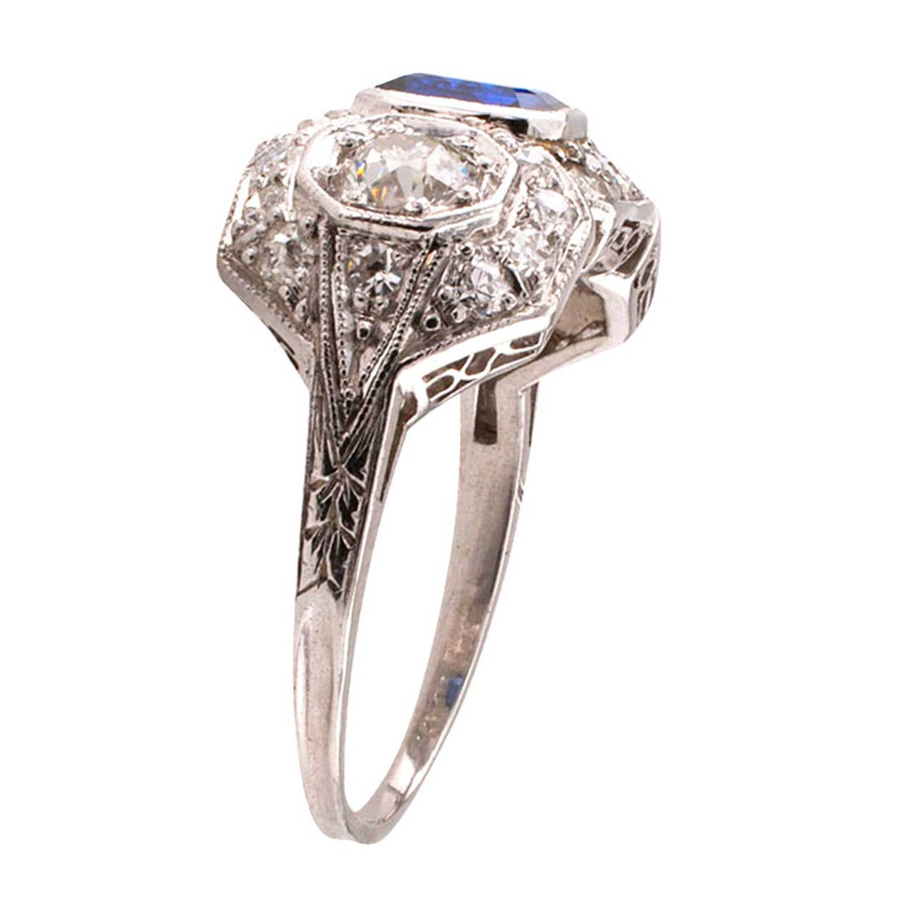 deco platinum ring deco sapphire platinum ring at 1stdibs deco platinum ring deco sapphire platinum ring at 1stdibs