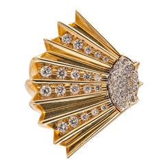 Erte Limited Edition Diamond Gold Ring