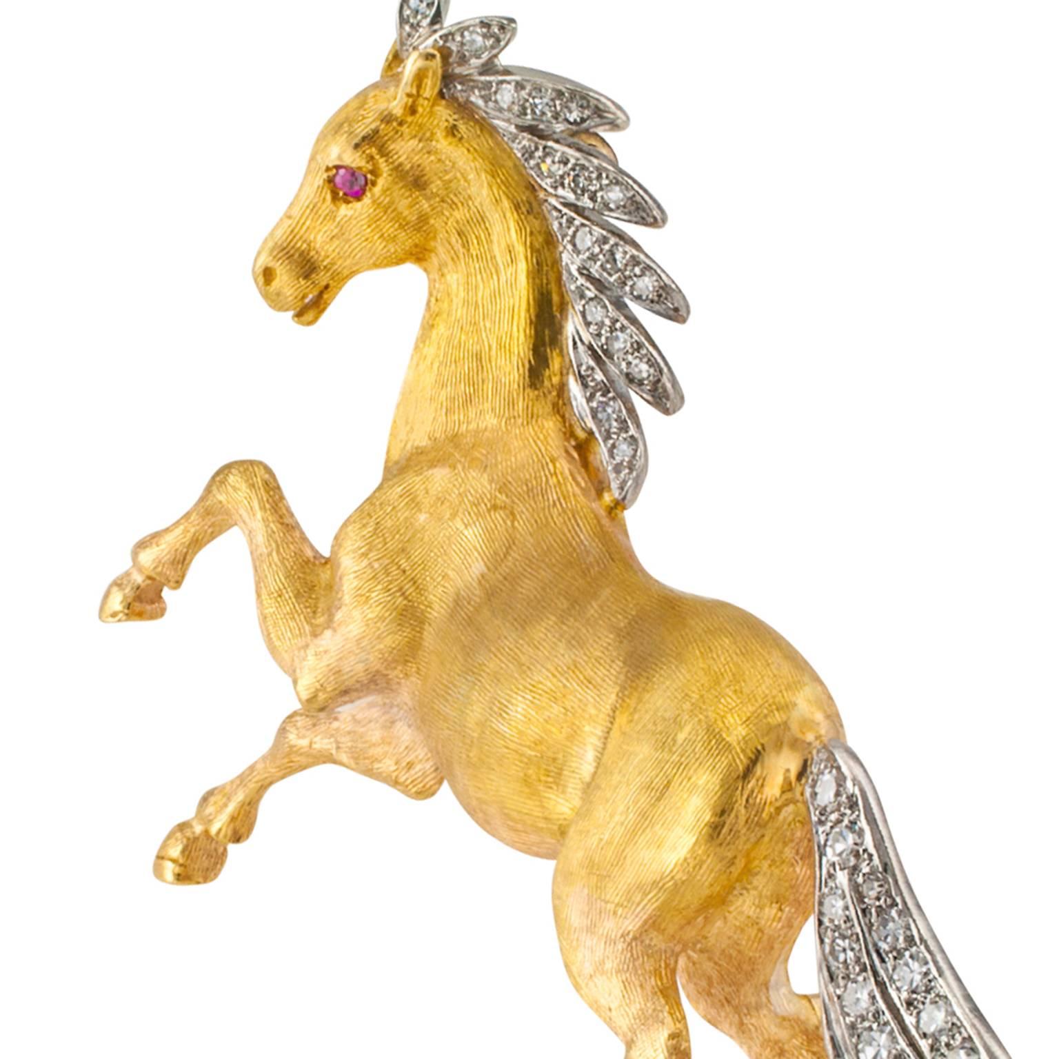 gold mustang horse