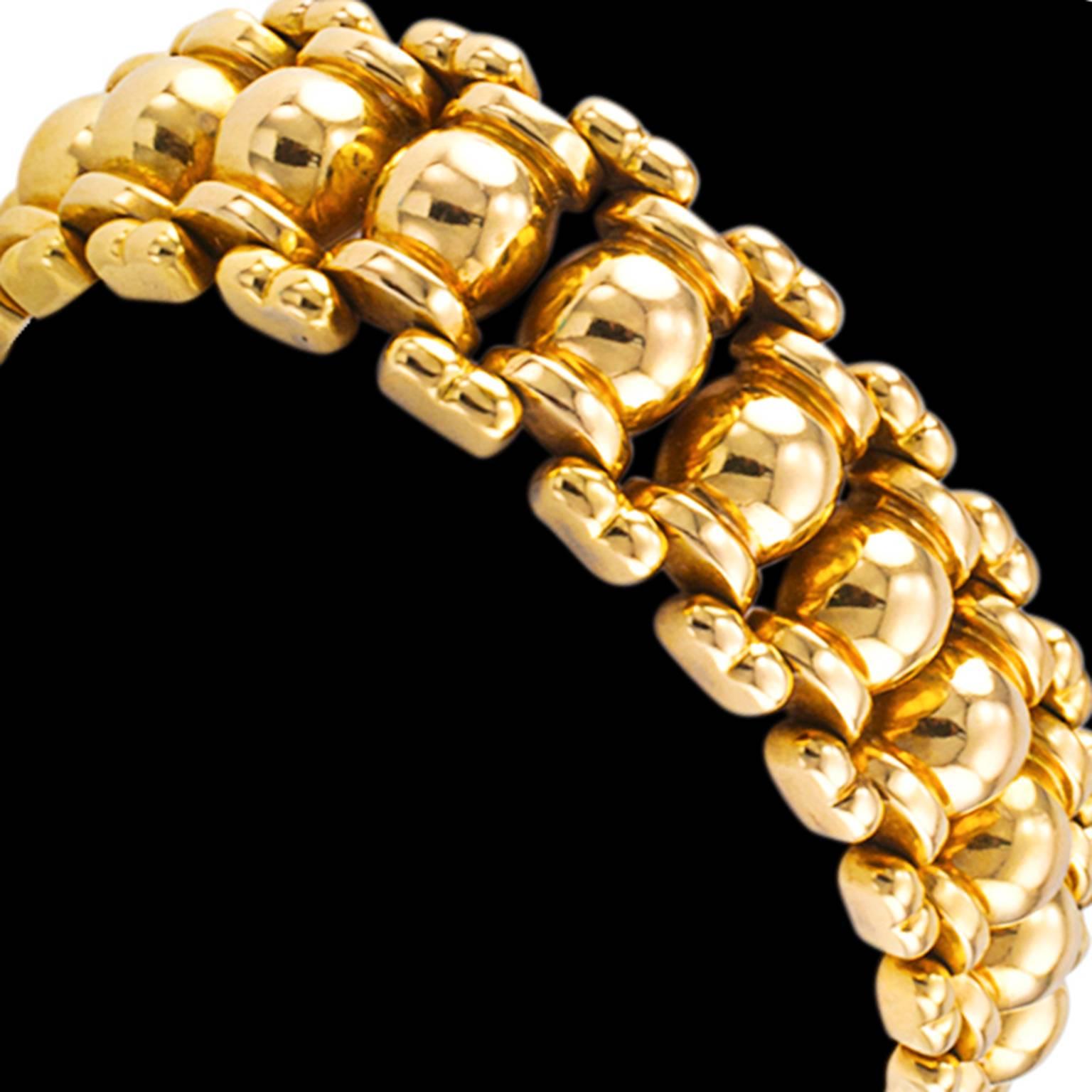 Retro Austrian Gold Bracelet In Excellent Condition In Los Angeles, CA
