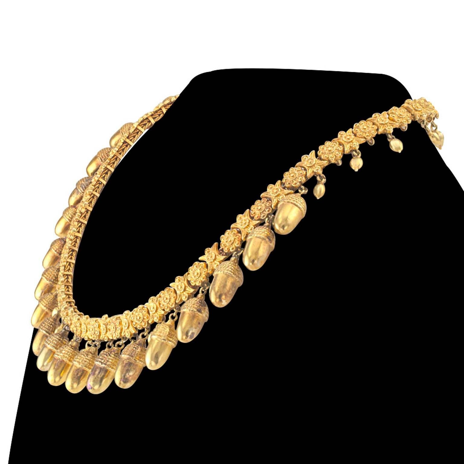 vintage acorn necklace