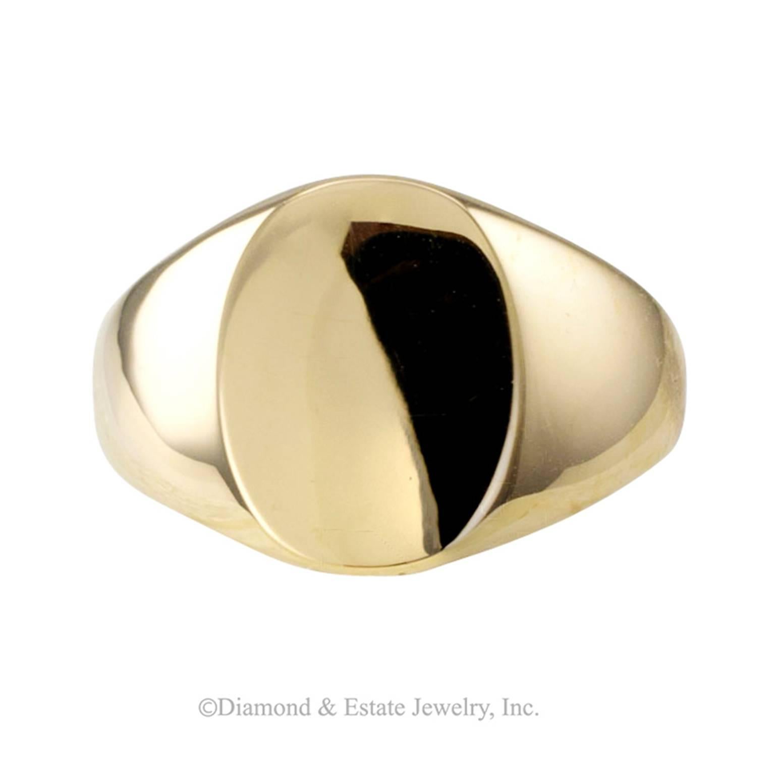 Modern 1950s Tiffany & Co. Signet Ring
