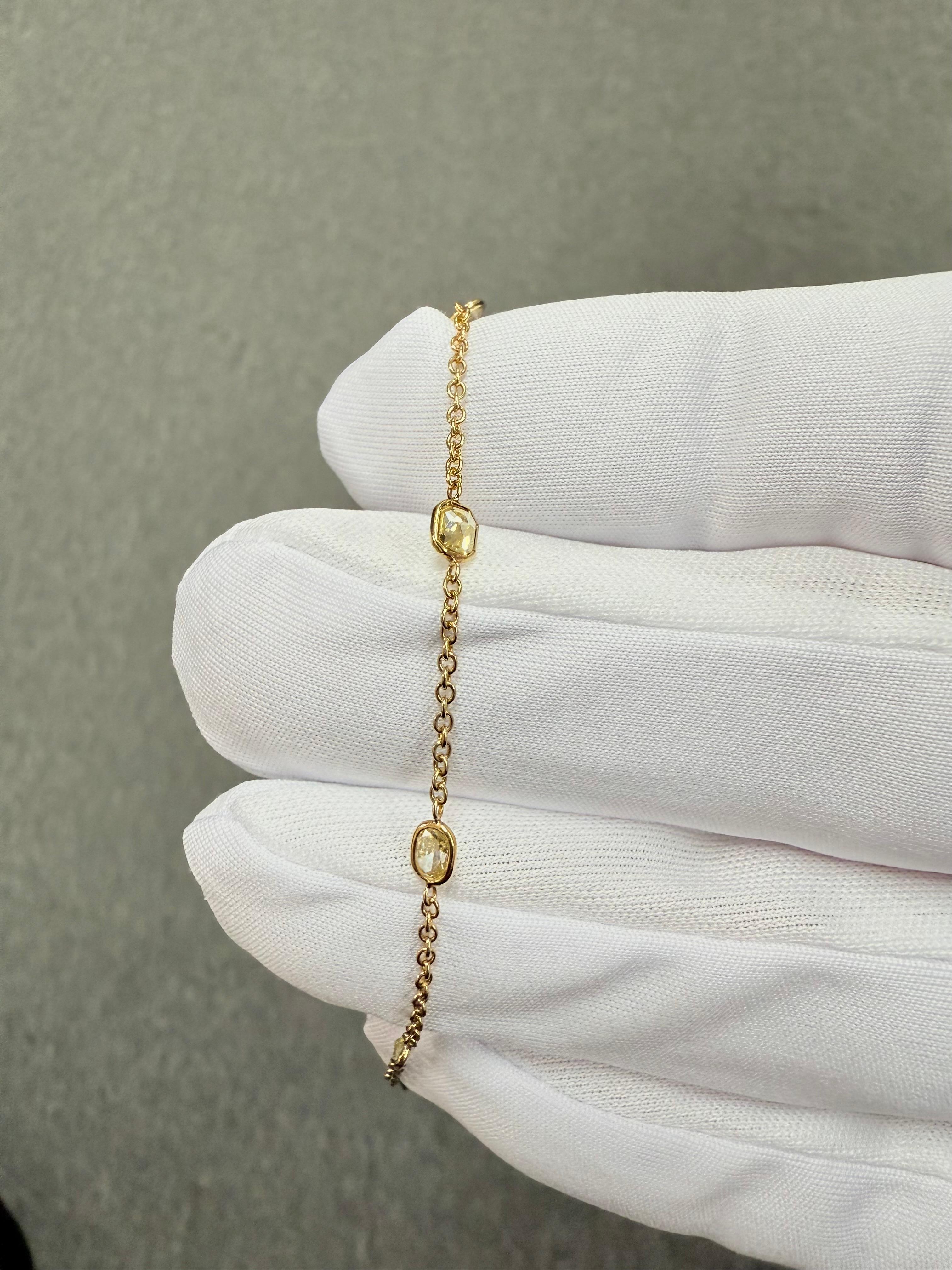 Collana con diamanti da 2 carati in oro giallo 18k in vendita 3
