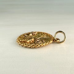 Antique Alaska Log Cabin Gold Nugget Pendant 14k Gold