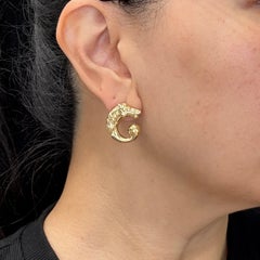 Horse Earrings Omega Backs 14k Gold