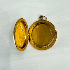 Antique 1900 Diamond Horse Locket Pendant 14k Yellow Gold