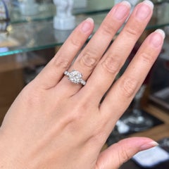 1950er GIA 2,42 Karat Diamant Platin Verlobungsring