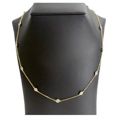18" Diamonds by the Yard Necklace 14k Yellow Gold