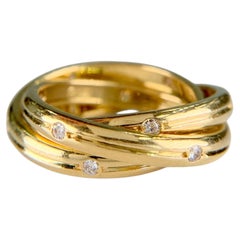 Cartier Constellation Trinity Rolling Band Ring 18k Yellow Gold