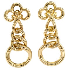 1970s Italian Gold Drop Ear Clips