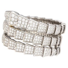 Bvlgari Serpenti Viper-Diamant-Armband aus 18 Karat Weißgold