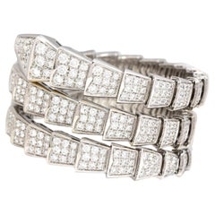 Bvlgari Serpenti Viper Diamond Bracelet set in 18k White Gold