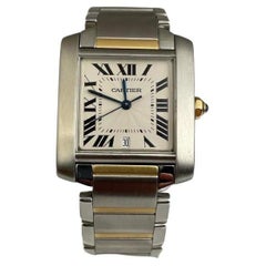 Cartier Tank Française Medium Size in Steel and 18k Yellow Gold REF W51007Q4