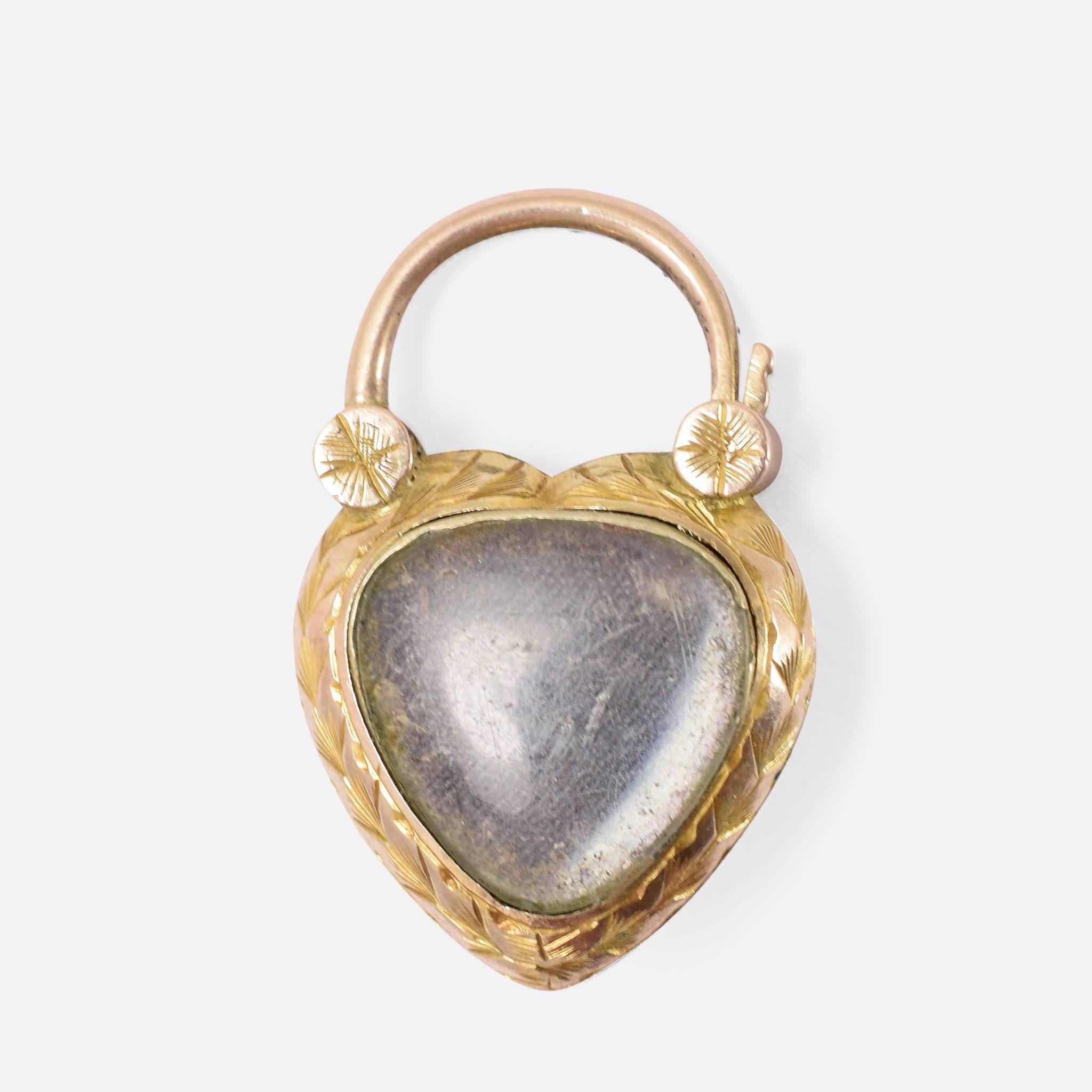 Women's Victorian Turquoise Heart Padlock Bracelet