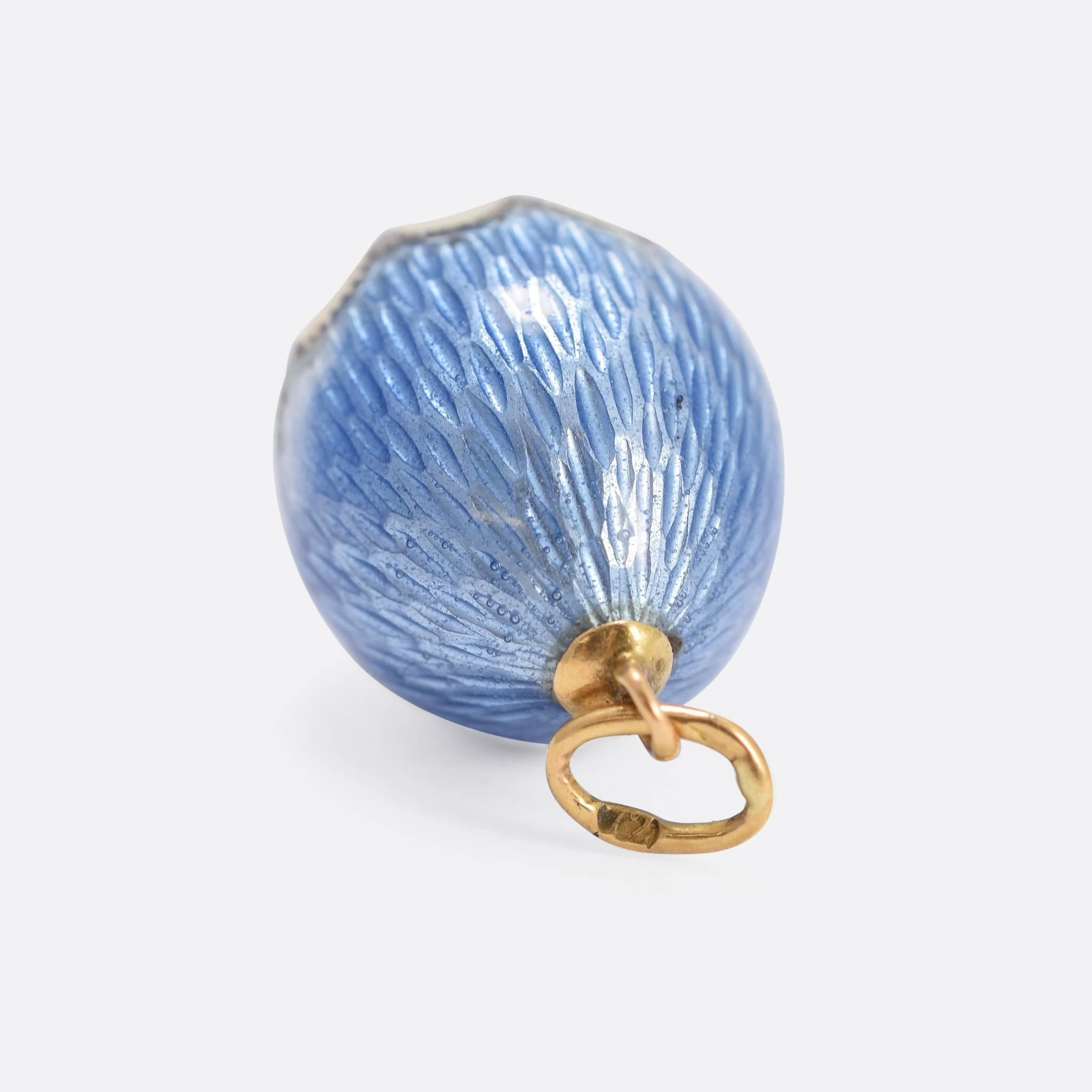 Women's Imperial Russian Daisy Miniature Egg Gold Pendant
