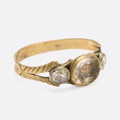 17th Century Stuart Crystal Diamond Memento Mori Skull Ring