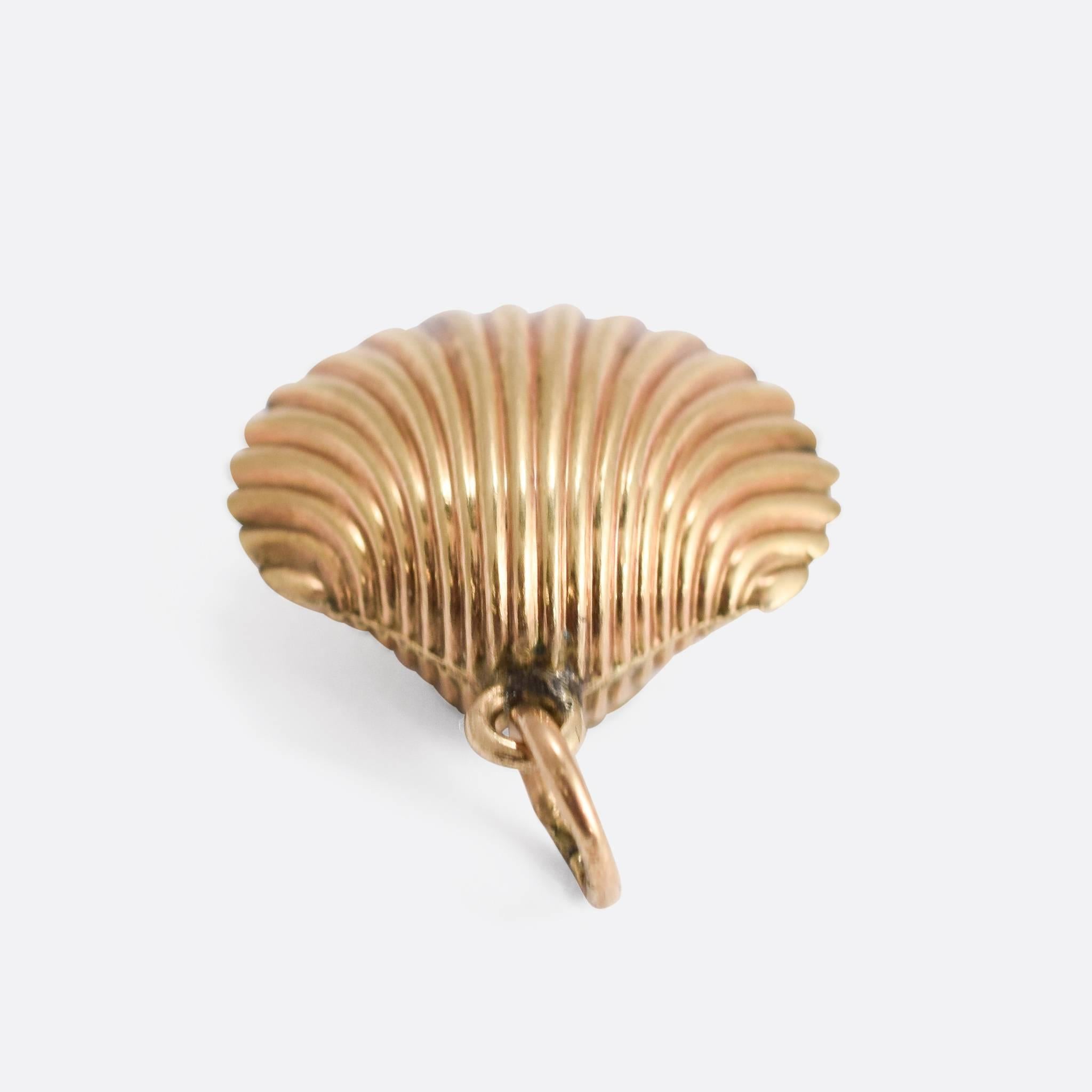 gold shell locket