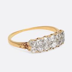 Victorian Diamond Double Row Ring