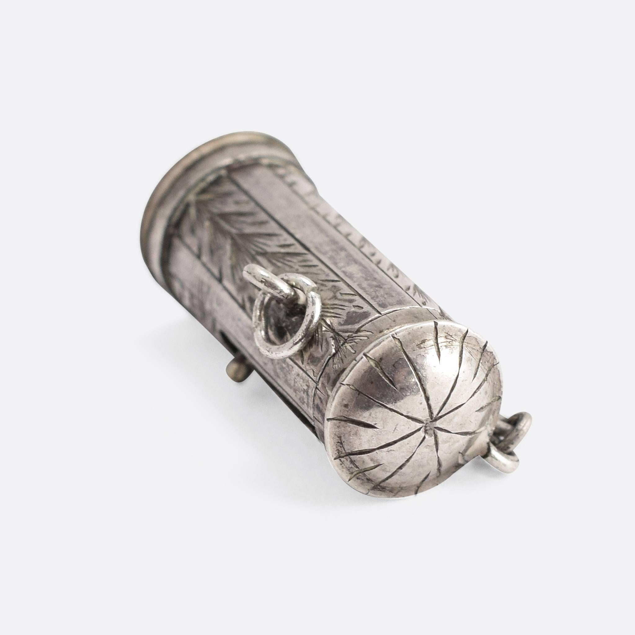 Women's Victorian Jack-In-The-Box Silver Pendant