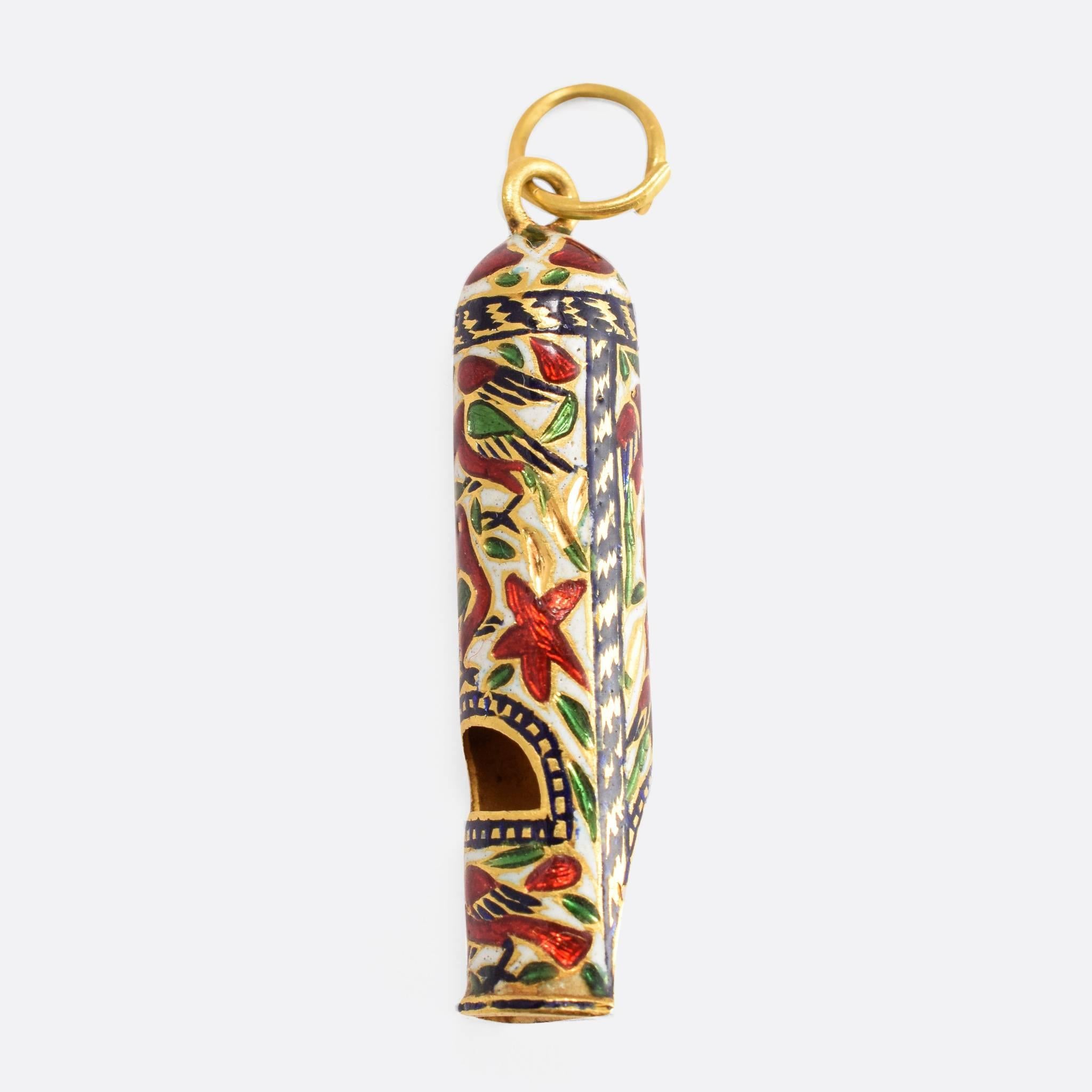 gold whistle necklace