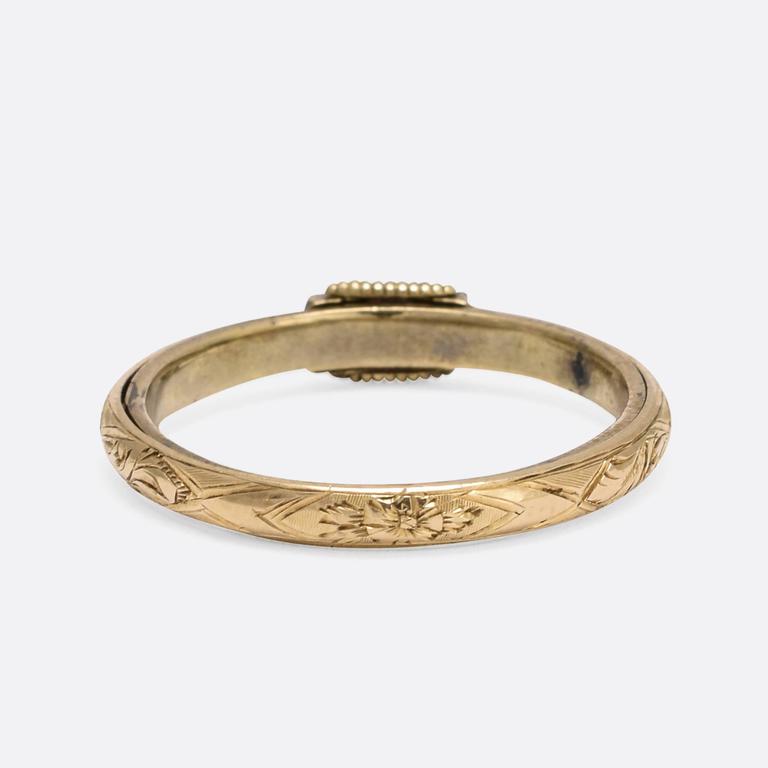 Victorian Gimbal Swivel Gold Mourning Ring at 1stDibs gimbal ring