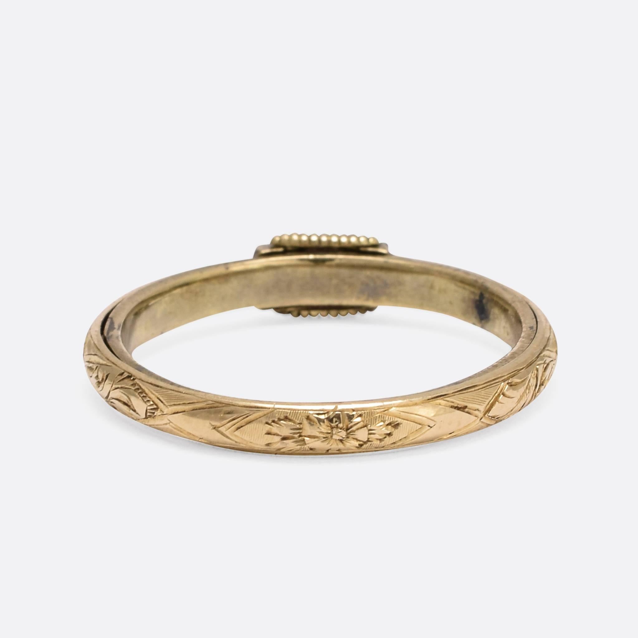 ring with hair inside