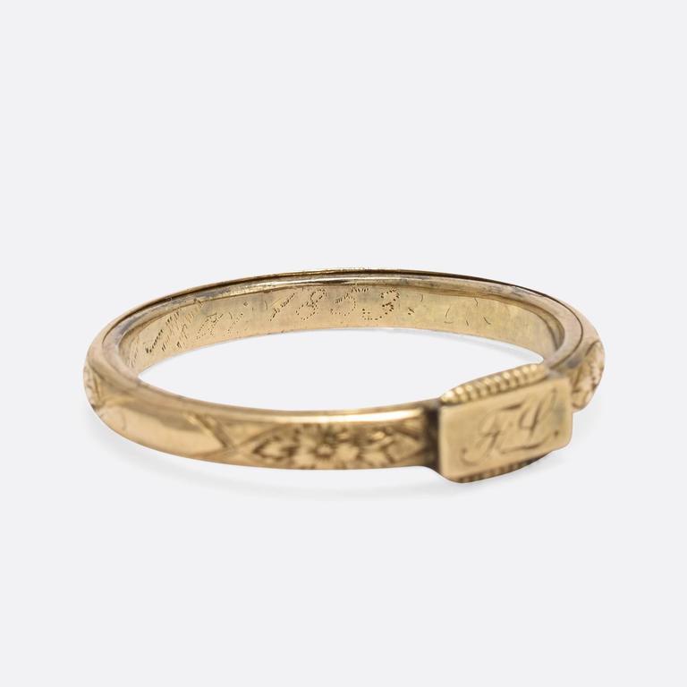 Victorian Gimbal Swivel Gold Mourning Ring at 1stDibs gimbal ring