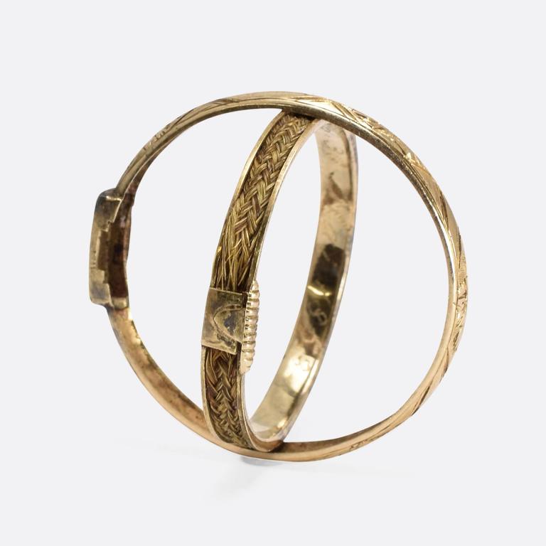 Victorian Gimbal Swivel Gold Mourning Ring at 1stDibs gimbal ring