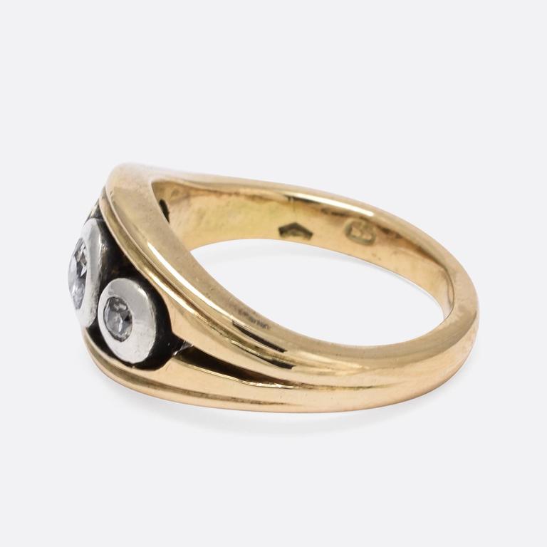 Old Cut Diamond Trilogy Rings Old Cut Diamond Trilogy Rings