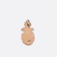 Antique Edwardian Chicken & Egg Enamelled Charm Pendant