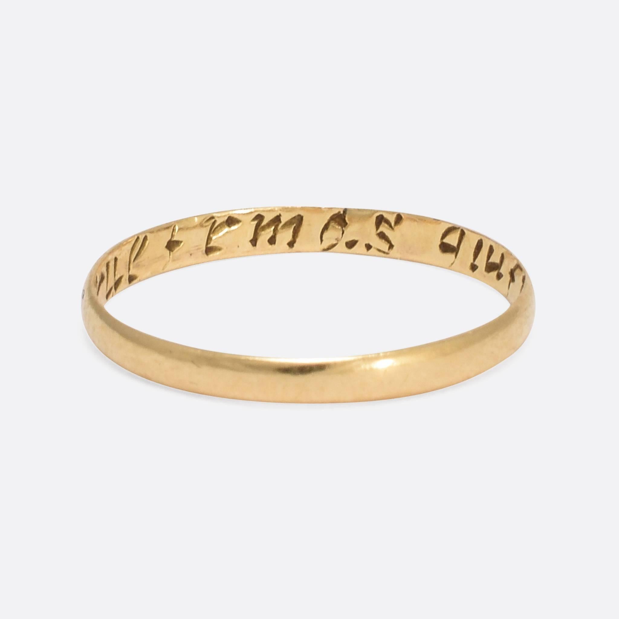 georgian gold posy ring