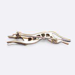 Antique Edwardian Diamond Platinum Dog Brooch