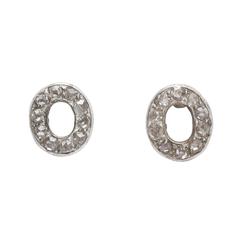 Antique Victorian OO Diamond Stud Earrings