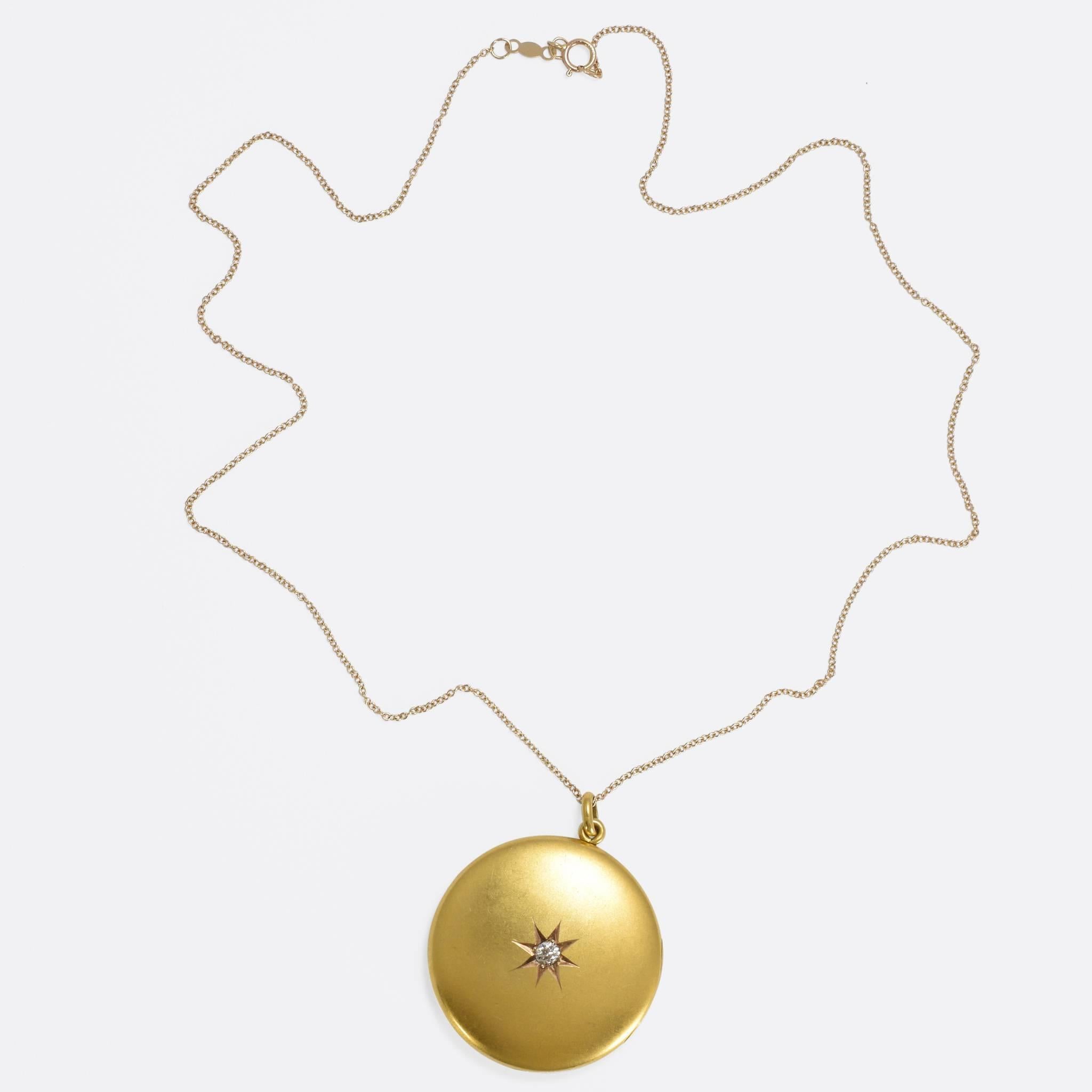 brushed gold pendant necklace