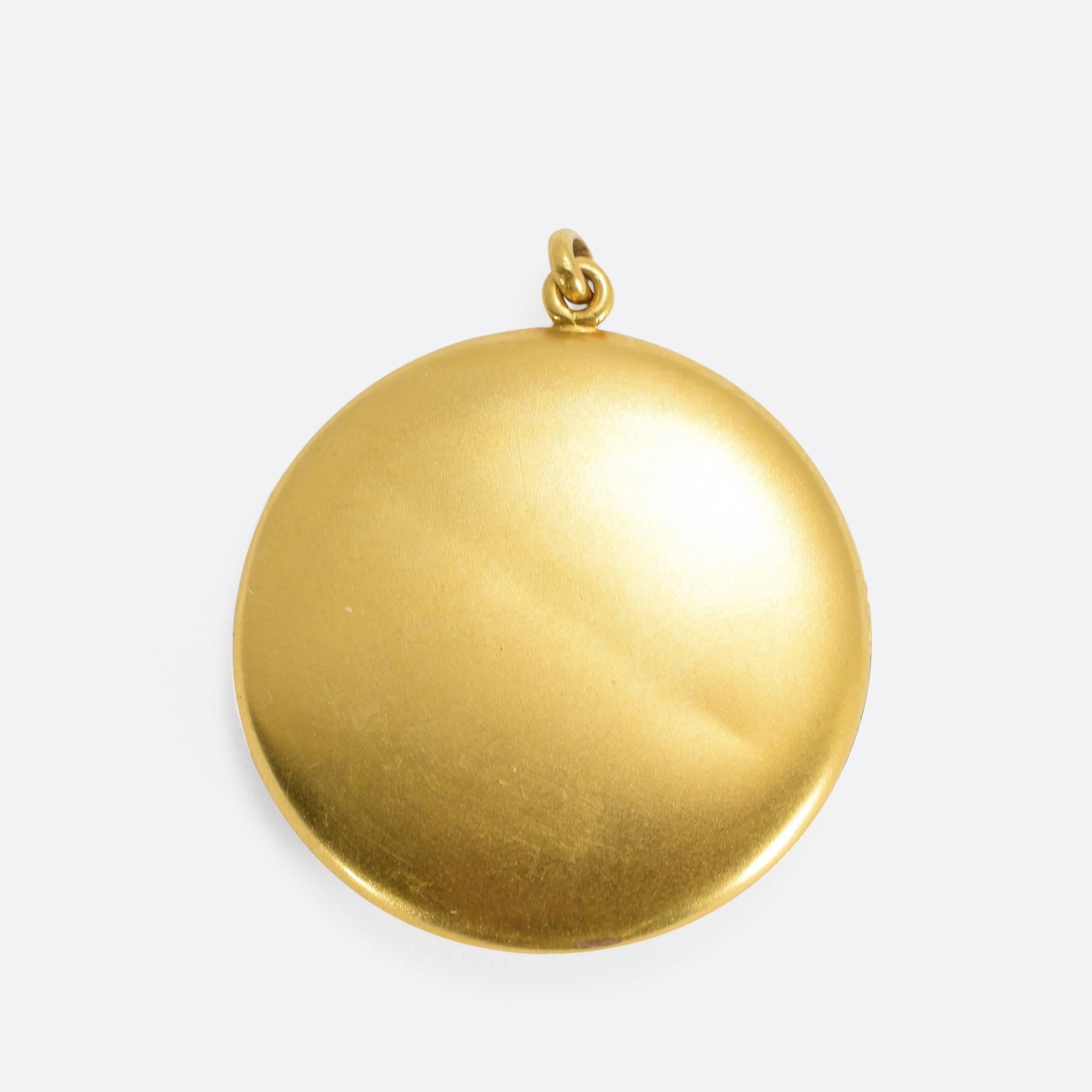 round gold locket