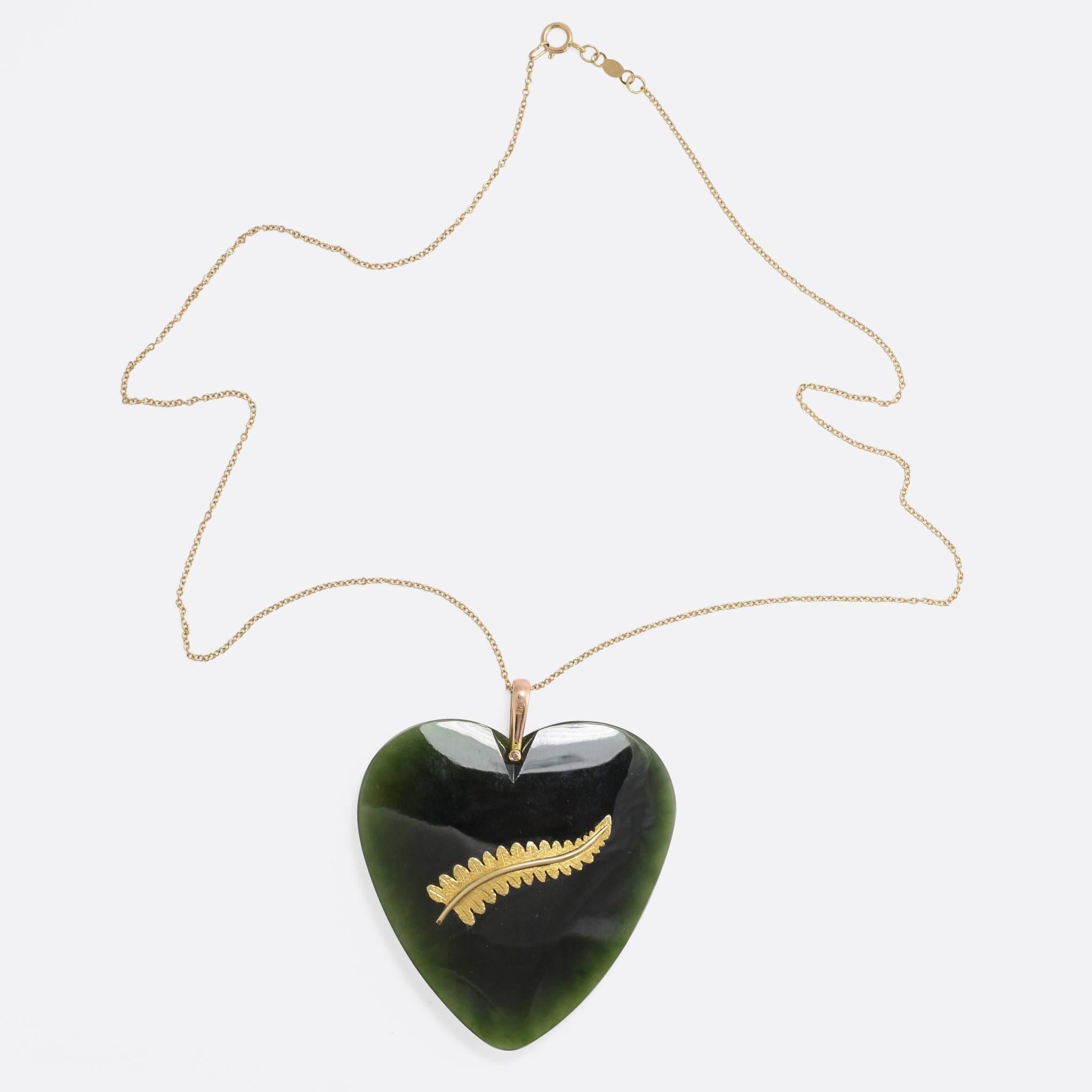 greenstone heart necklace