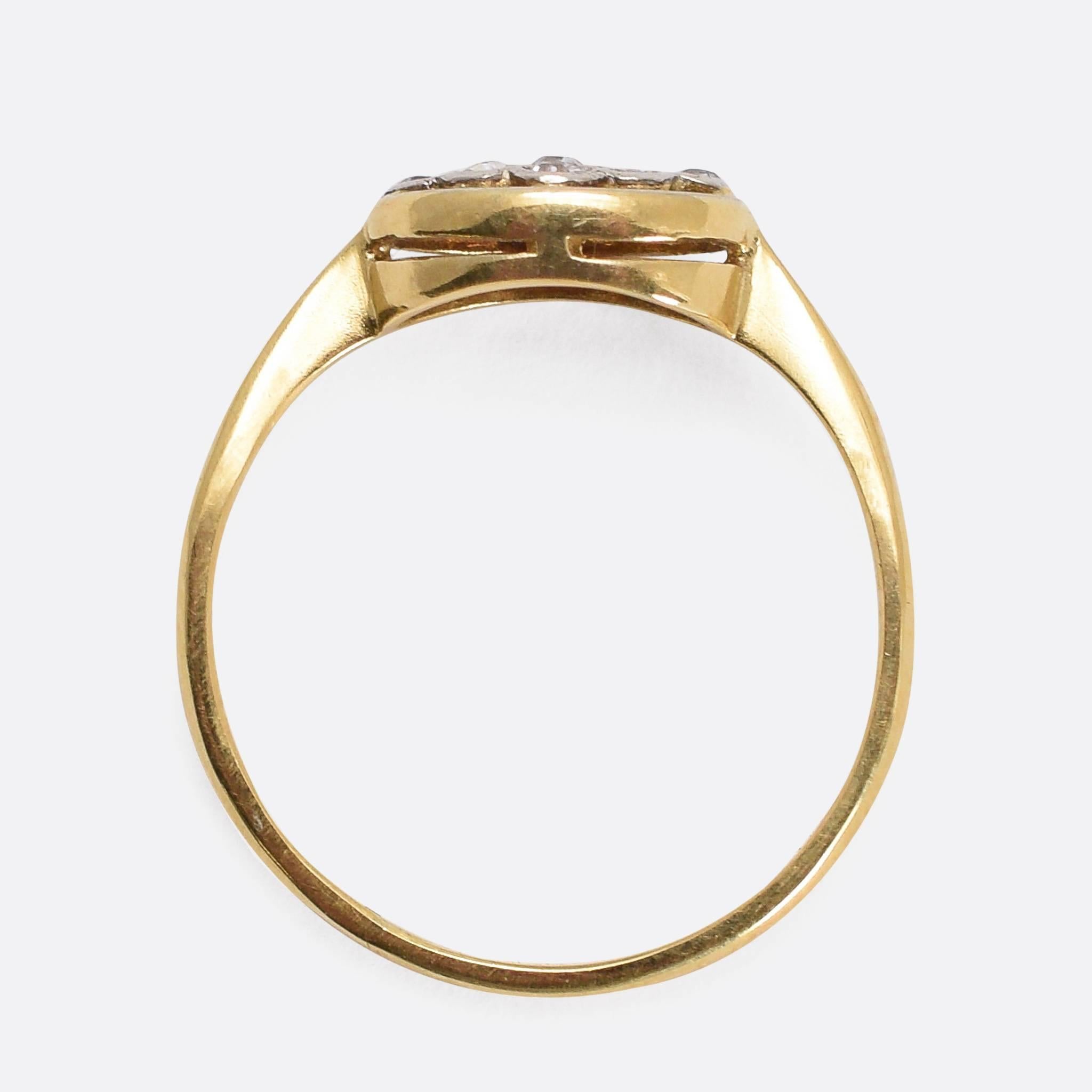 Women's Art Deco Diamond Halo Cluster Ring