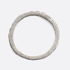 Art Deco Sapphire Diamond Platinum Eternity Ring