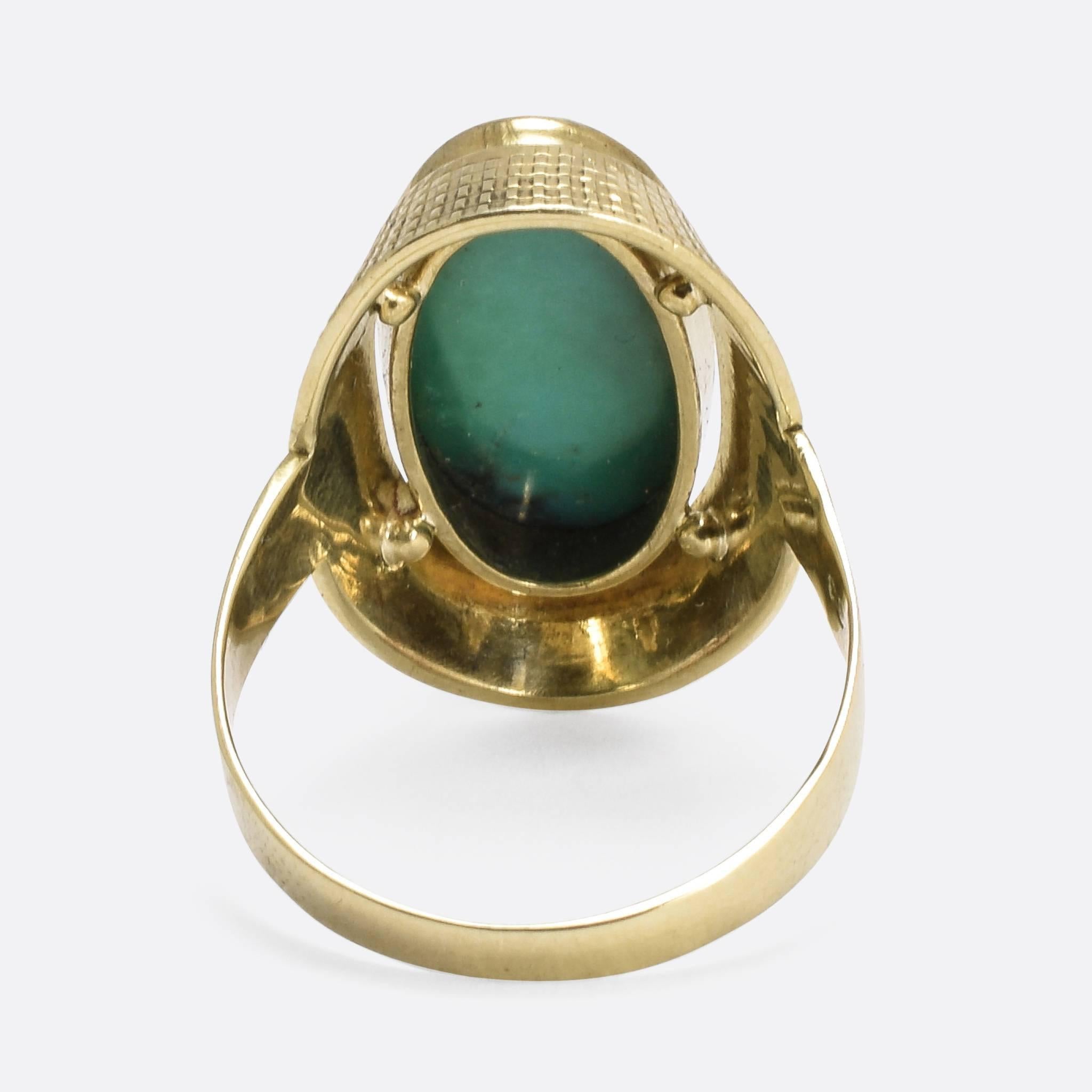 turquoise gold ring
