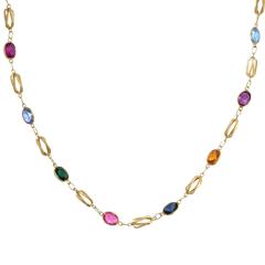 Vintage 1980s Multi-Gem Necklace 3