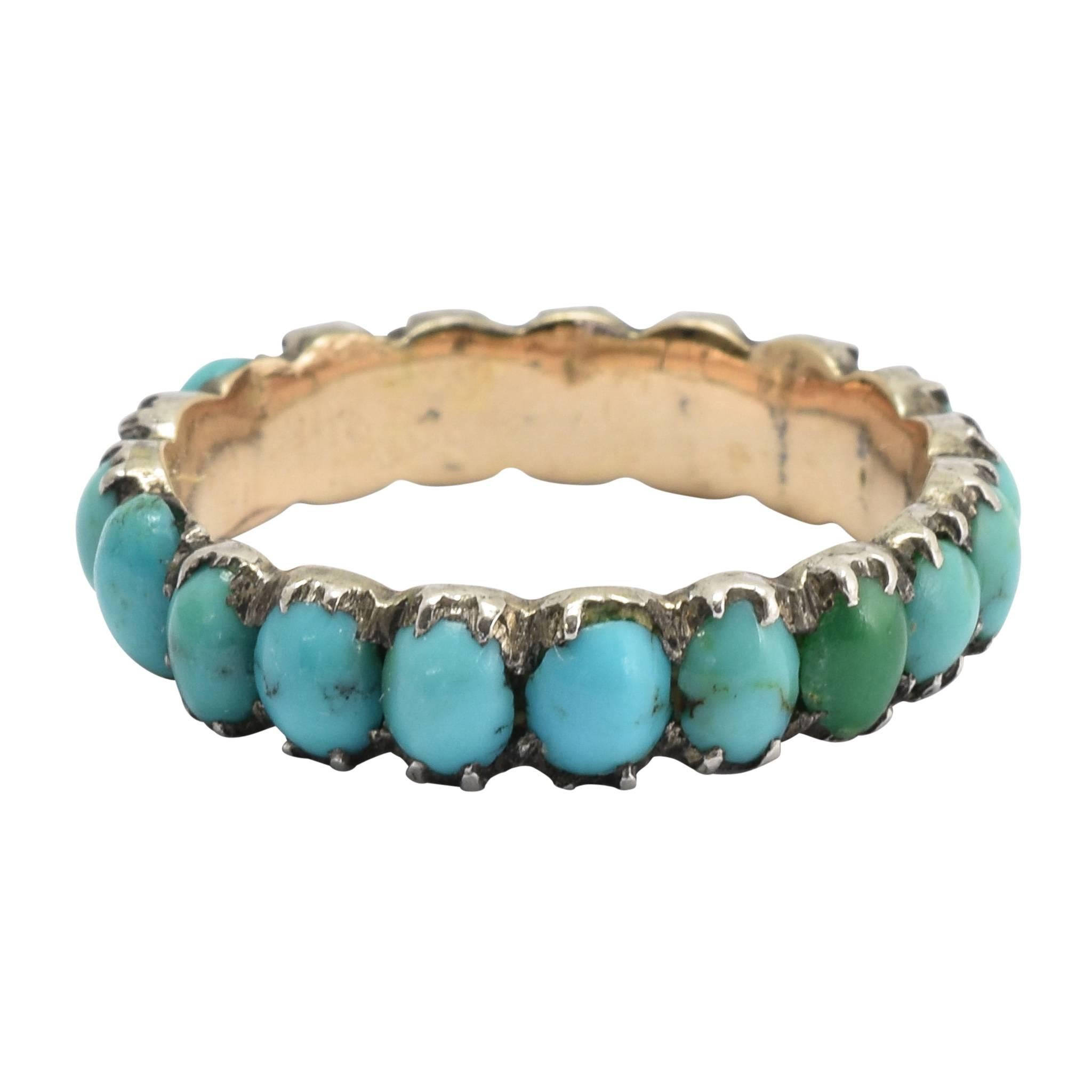 Antique Georgian Turquoise Eternity Ring