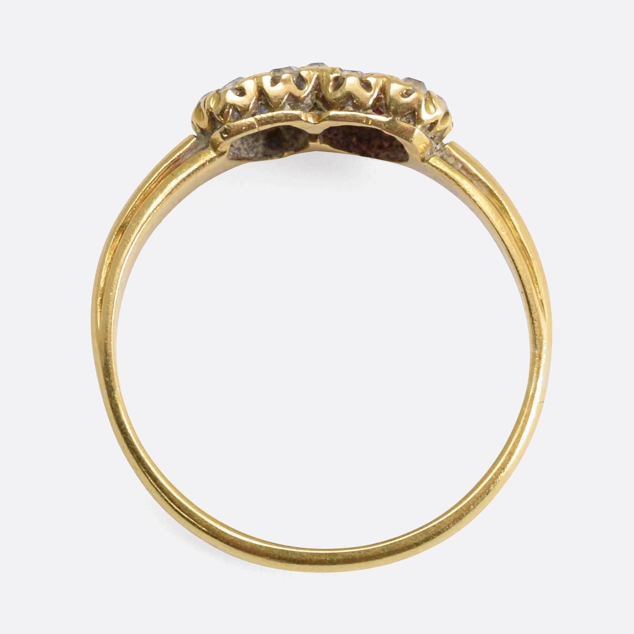 vintage double heart ring