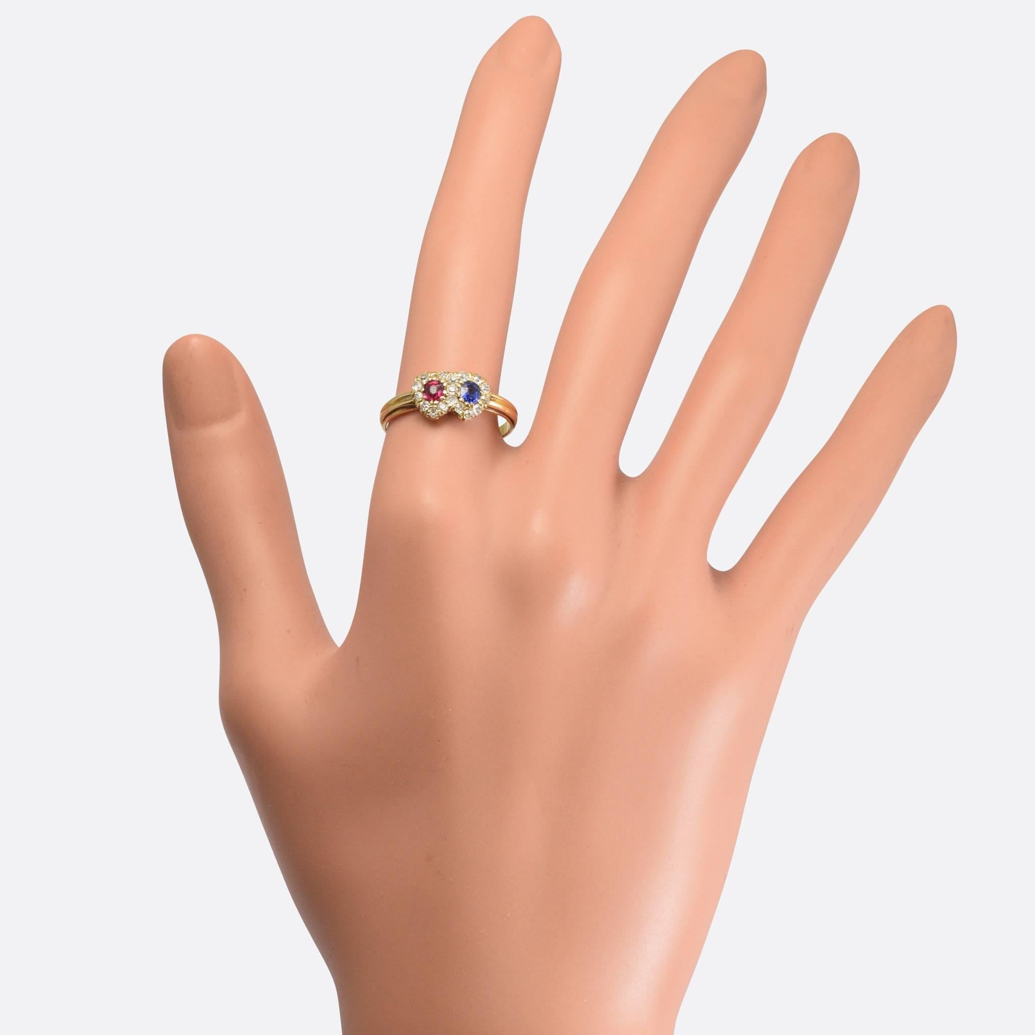 double heart rings