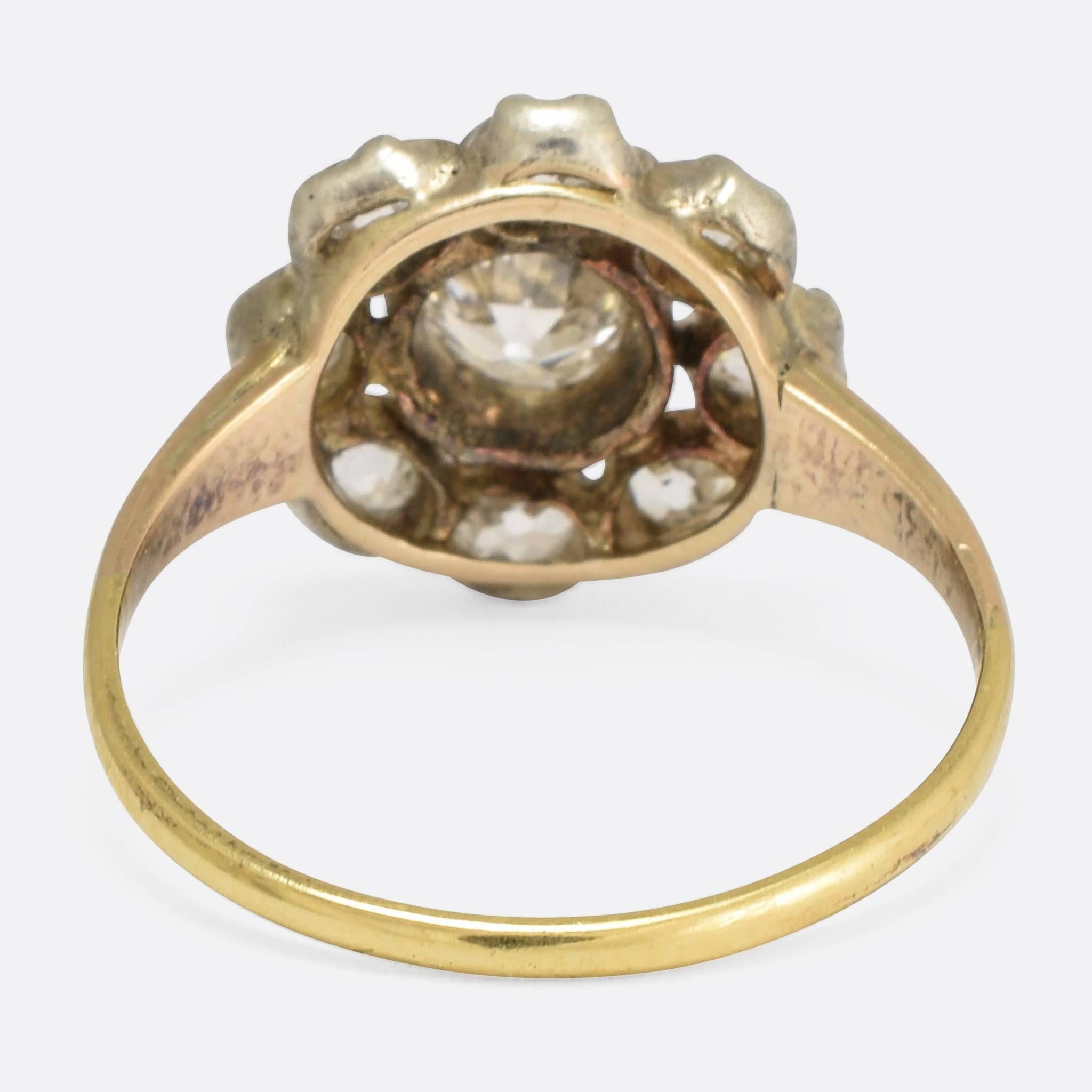 antique cluster ring