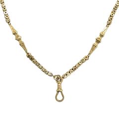 Victorian 15 Karat Gold Fancy-Link Guard Chain