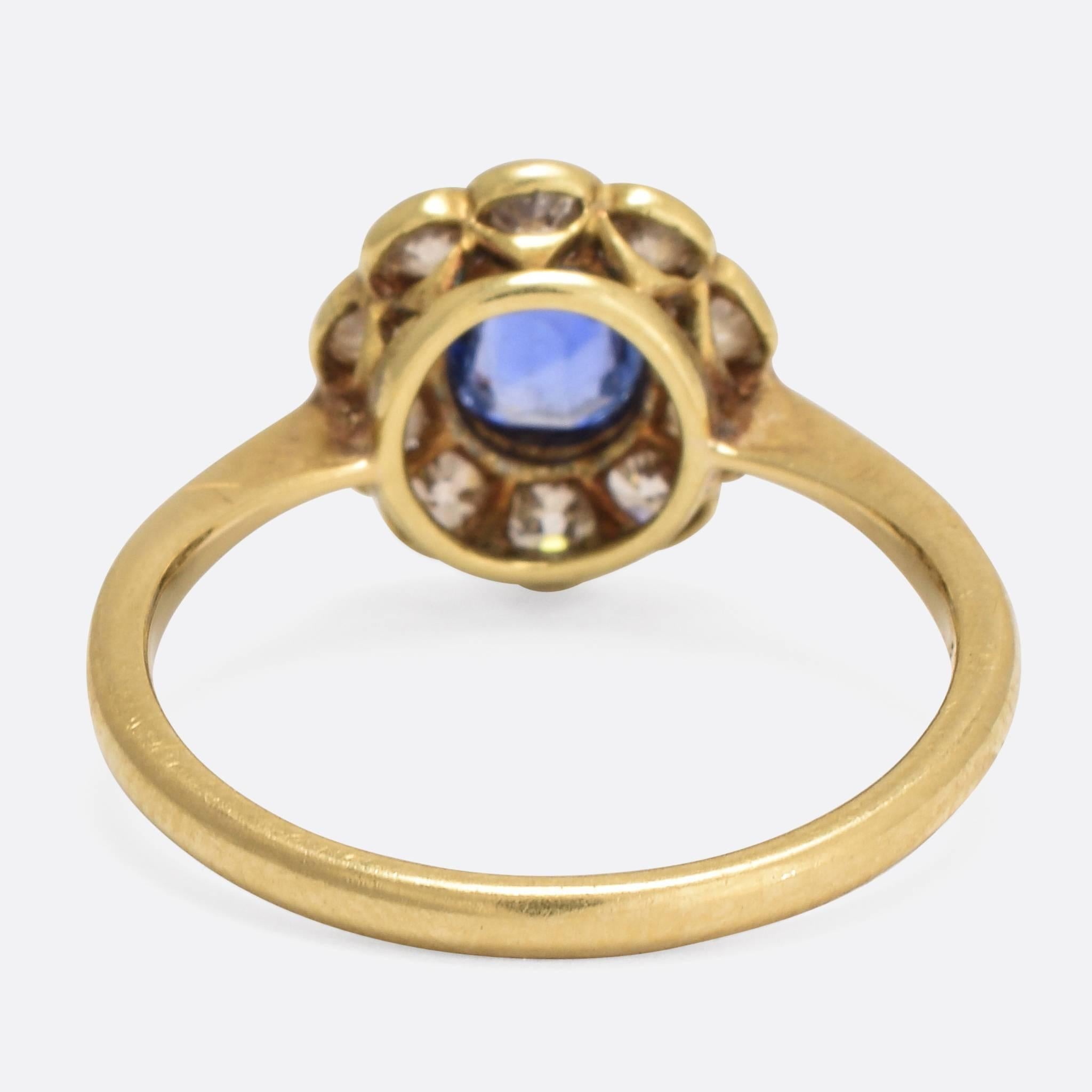 antique cluster engagement ring