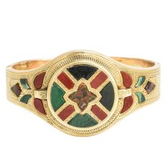 Victorian Scottish Agate Gold Bangle 7